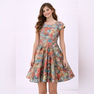Zoe Ltd Fancy  Multi Color Tween Tween GirlsDress‎ | Size 16 NEW w/Flaws